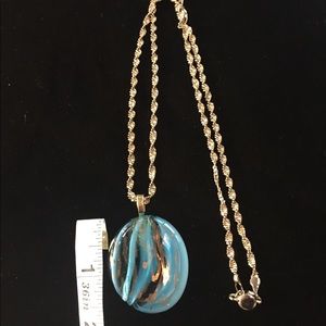 Glass fritted handcrafted pendant necklace
